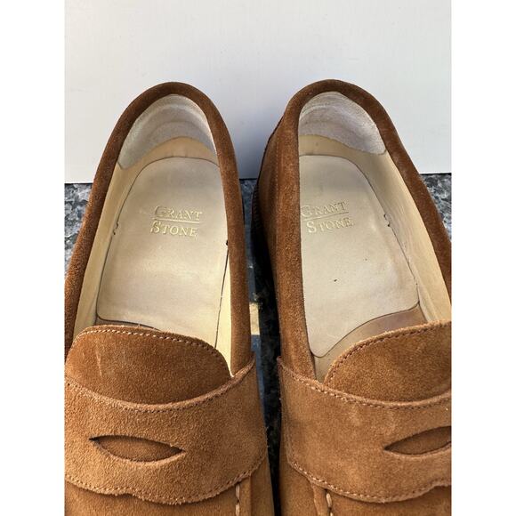 Grant Stone Traveler Penny Loafer Bourbon Suede Men’s Size 11D - Picture 12 of 16